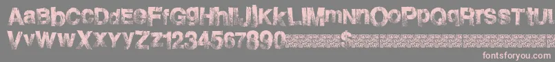 Burnside-fontti – vaaleanpunaiset fontit harmaalla taustalla