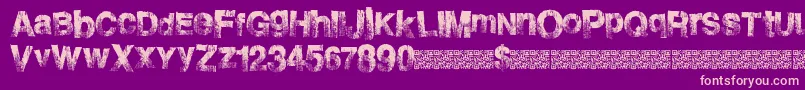 フォントBurnside – 紫の背景にピンクのフォント