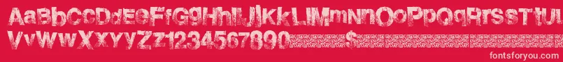Burnside Font – Pink Fonts on Red Background
