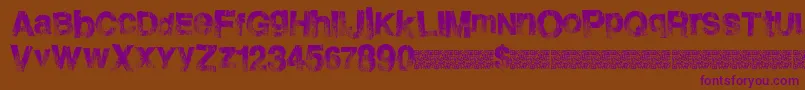Шрифт Burnside – фиолетовые шрифты на коричневом фоне