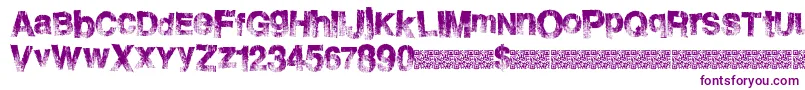 Шрифт Burnside – фиолетовые шрифты на белом фоне