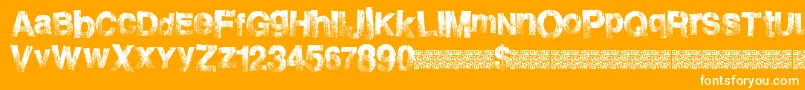 Шрифт Burnside – белые шрифты на оранжевом фоне