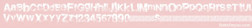 Burnside-fontti – valkoiset fontit vaaleanpunaisella taustalla