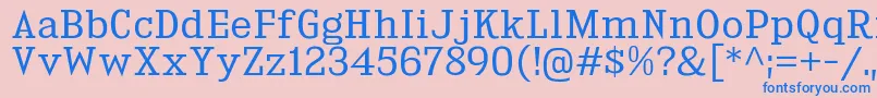 KingsbridgeBk Font – Blue Fonts on Pink Background