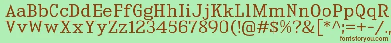 KingsbridgeBk Font – Brown Fonts on Green Background