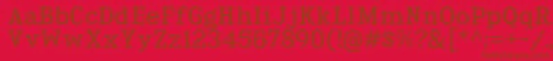 KingsbridgeBk Font – Brown Fonts on Red Background