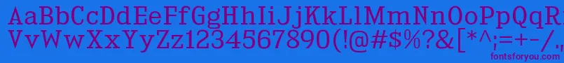 KingsbridgeBk Font – Purple Fonts on Blue Background