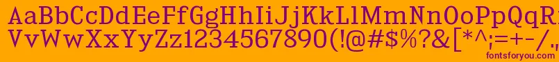 KingsbridgeBk Font – Purple Fonts on Orange Background