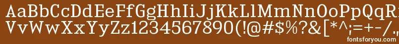 フォントKingsbridgeBk – 茶色の背景に白い文字