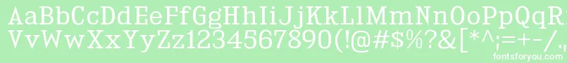 KingsbridgeBk Font – White Fonts on Green Background