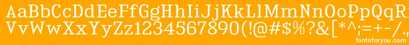 KingsbridgeBk Font – White Fonts on Orange Background