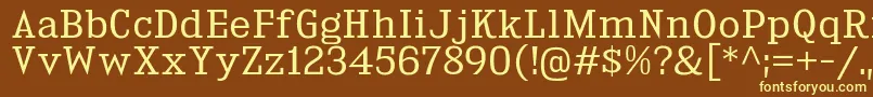 KingsbridgeBk Font – Yellow Fonts on Brown Background