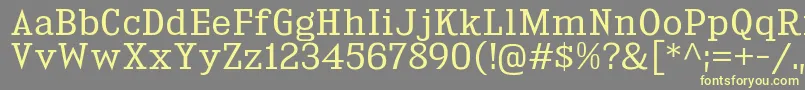 KingsbridgeBk Font – Yellow Fonts on Gray Background