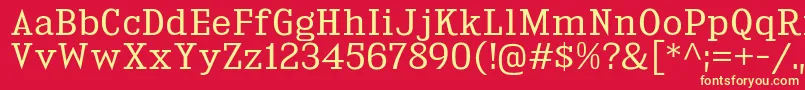 KingsbridgeBk Font – Yellow Fonts on Red Background