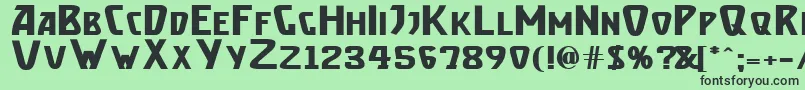BrassettBold Font – Black Fonts on Green Background