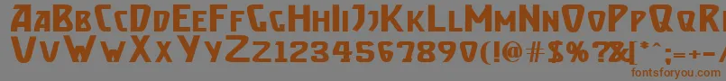 BrassettBold Font – Brown Fonts on Gray Background