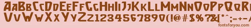 BrassettBold Font – Brown Fonts on Pink Background