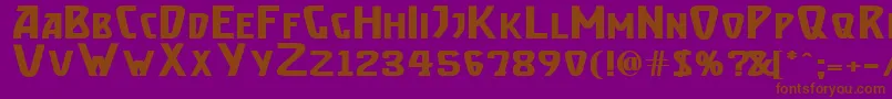 BrassettBold Font – Brown Fonts on Purple Background