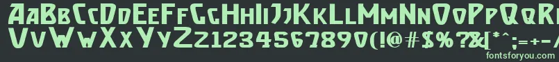 BrassettBold Font – Green Fonts on Black Background