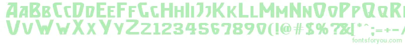 BrassettBold Font – Green Fonts on White Background
