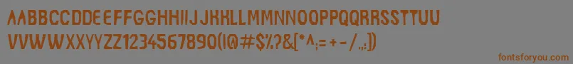 SafariRegular Font – Brown Fonts on Gray Background