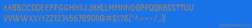 SafariRegular-Schriftart – Graue Schriften auf blauem Hintergrund