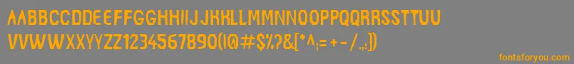 SafariRegular-Schriftart – Orangefarbene Schriften auf grauem Hintergrund
