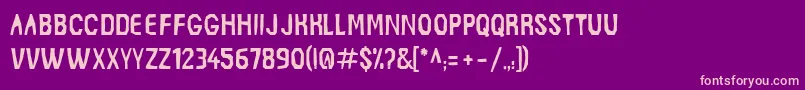 SafariRegular Font – Pink Fonts on Purple Background