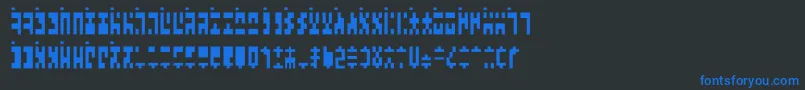 AncientGModern Font – Blue Fonts on Black Background