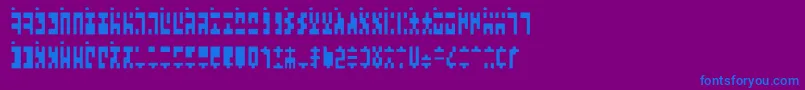 AncientGModern Font – Blue Fonts on Purple Background