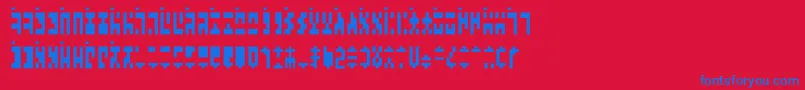 AncientGModern Font – Blue Fonts on Red Background