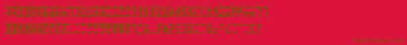 AncientGModern Font – Brown Fonts on Red Background