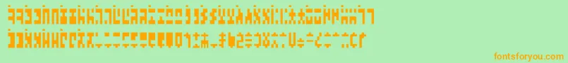 AncientGModern Font – Orange Fonts on Green Background