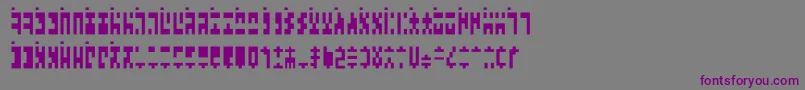 Czcionka AncientGModern – fioletowe czcionki na szarym tle