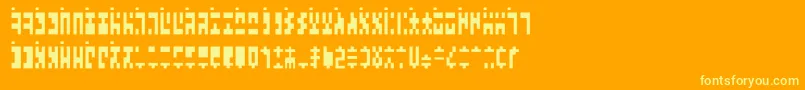 AncientGModern Font – Yellow Fonts on Orange Background