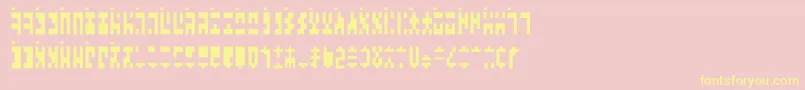 AncientGModern Font – Yellow Fonts on Pink Background