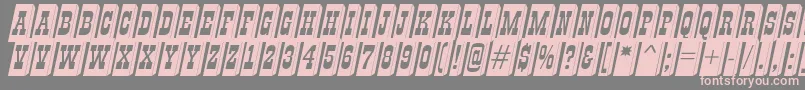フォントGildiatiulpillar3DNormal – 灰色の背景にピンクのフォント