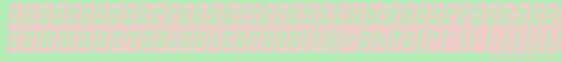 Gildiatiulpillar3DNormal Font – Pink Fonts on Green Background