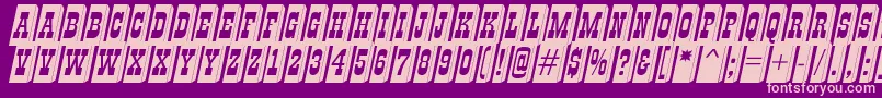 Gildiatiulpillar3DNormal Font – Pink Fonts on Purple Background