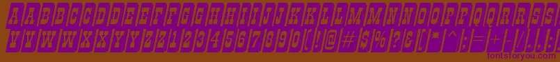 Gildiatiulpillar3DNormal Font – Purple Fonts on Brown Background