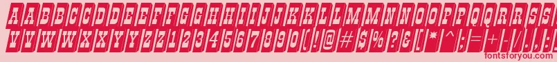 Więcej informacji o czcionce Gildiatiulpillar3DNormal Czcionka Gildiatiulpillar3DNormal – czerwone czcionki na różowym tle