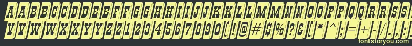 Gildiatiulpillar3DNormal Font – Yellow Fonts on Black Background