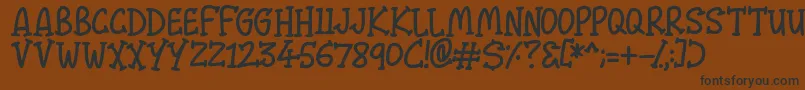 Malarky Font – Black Fonts on Brown Background