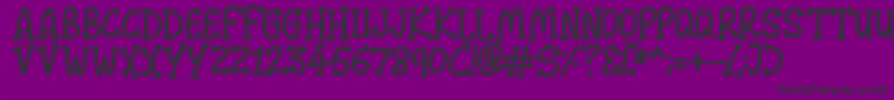 Fonte Malarky – fontes pretas em um fundo violeta