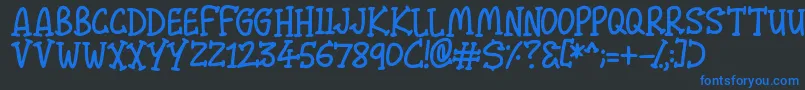 Malarky Font – Blue Fonts on Black Background