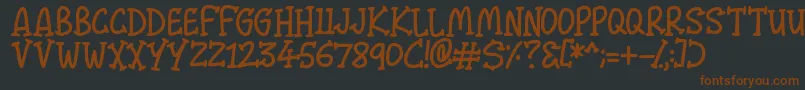 Malarky Font – Brown Fonts on Black Background