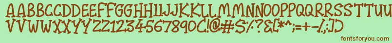 Malarky Font – Brown Fonts on Green Background