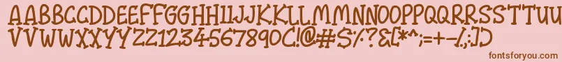 Malarky Font – Brown Fonts on Pink Background