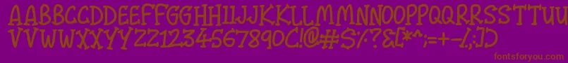 Malarky Font – Brown Fonts on Purple Background