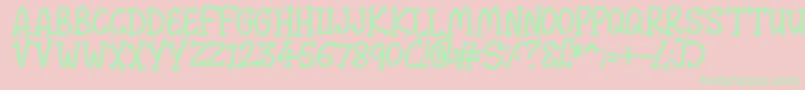 Malarky Font – Green Fonts on Pink Background